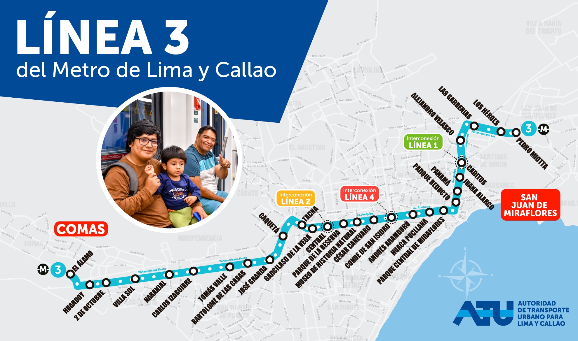 13 distritos en 60 minutos: los beneficios de la Línea 3 del Metro de Lima
