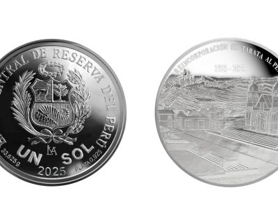 BCRP pone en circulación moneda de plata por el centenario de la reincorporación de Tarata al Perú
