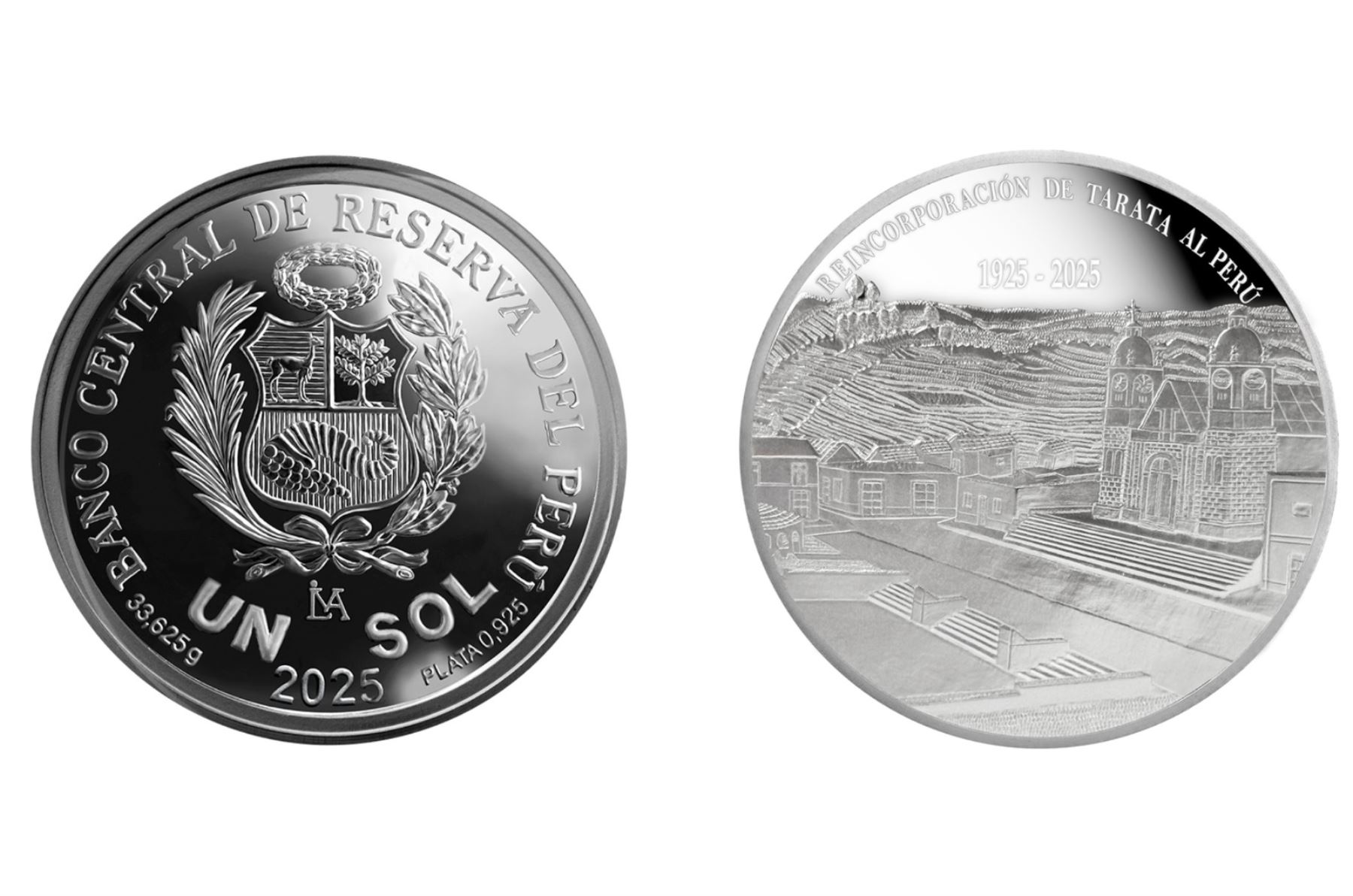 BCRP pone en circulación moneda de plata por el centenario de la reincorporación de Tarata al Perú
