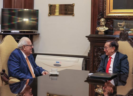 Presidente Balcázar sostuvo un encuentro con el jefe del BCR en el Palacio de Gobierno