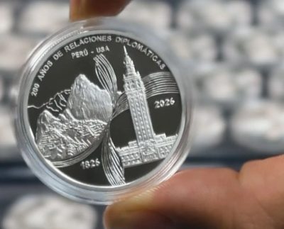 BCR pone en circulación moneda de plata por los 200 años de relaciones entre Perú y Estados Unidos