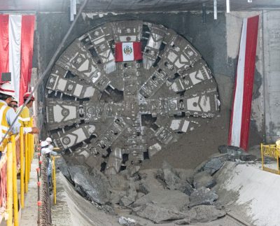 Tuneladora Micaela llega a la Estación Quilca del ramal de la Línea 4 del Metro de Lima y Callao